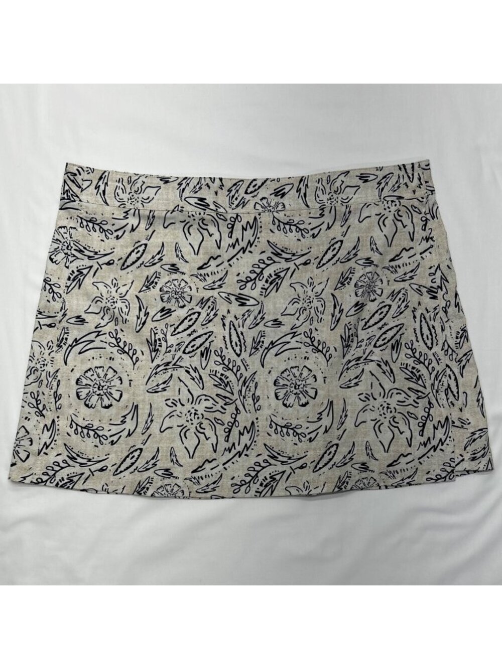 Rip Skirt Hawaii Floral Rustica Wrap Swim Skirt Coverup XL Tan/Black